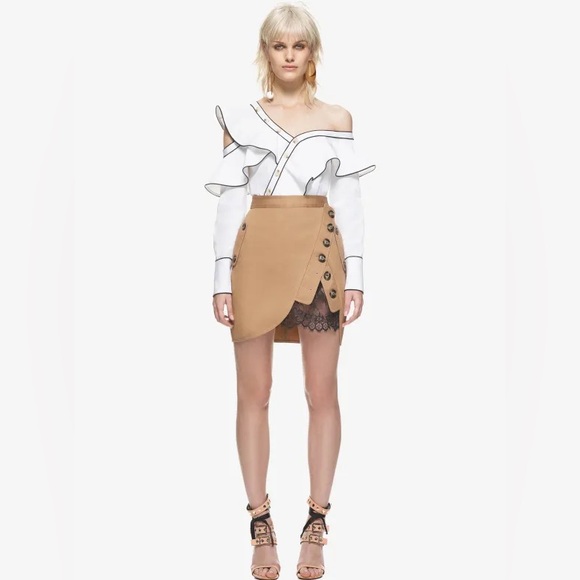 Self-Portrait White Frill Blouse - Picture 1 of 4